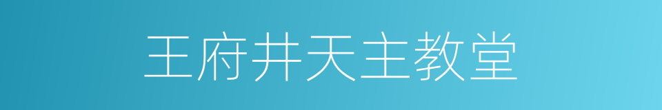 王府井天主教堂的同义词