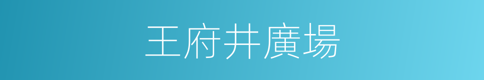 王府井廣場的同義詞