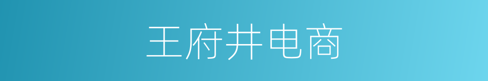 王府井电商的同义词