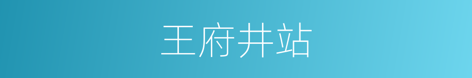王府井站的同义词