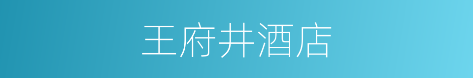 王府井酒店的同义词