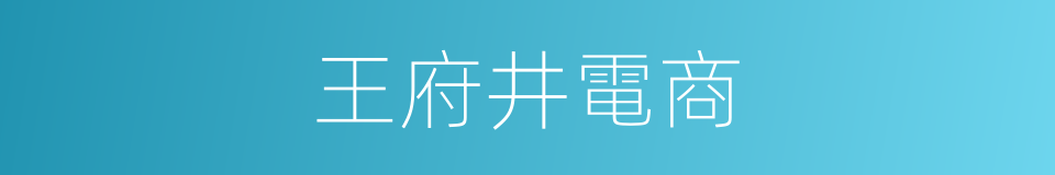 王府井電商的同義詞