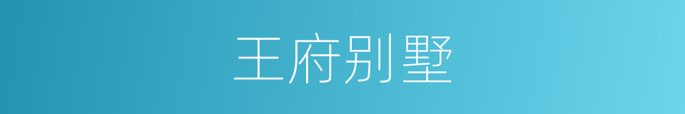 王府别墅的同义词