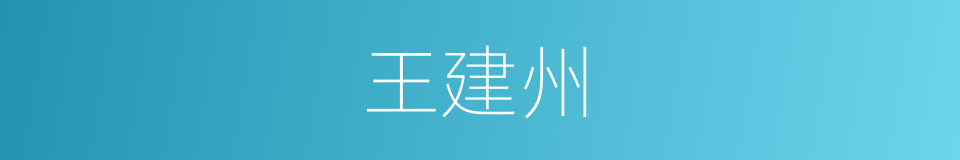 王建州的同义词