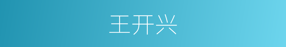 王开兴的同义词