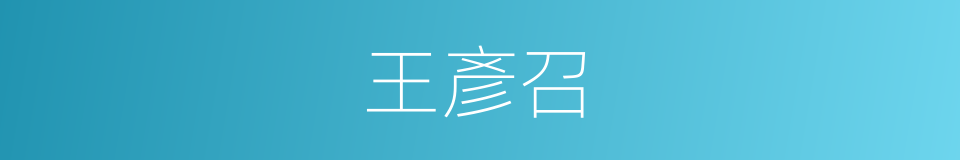 王彥召的同義詞