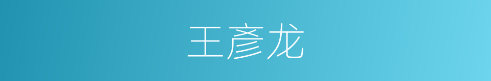 王彥龙的同義詞