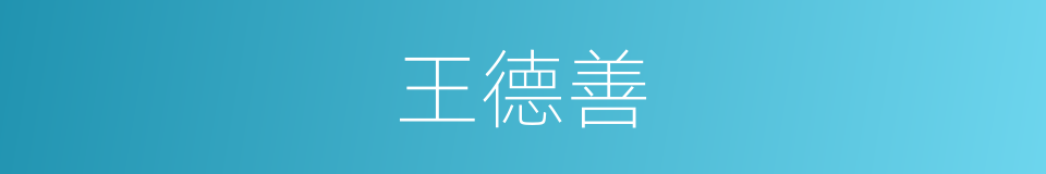王德善的同义词