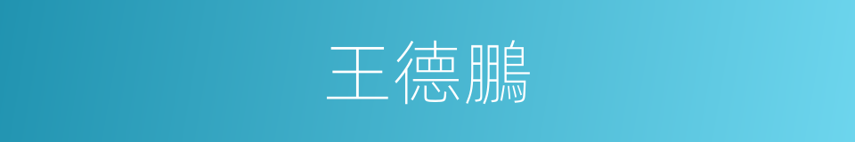 王德鵬的同義詞