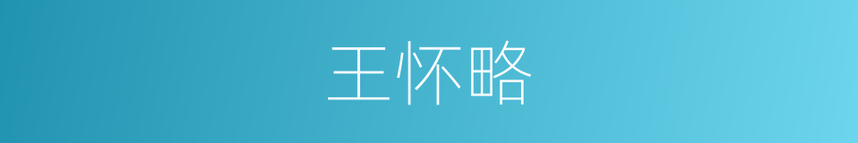 王怀略的同义词