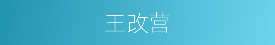 王改营的同义词