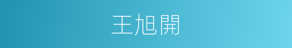 王旭開的同義詞