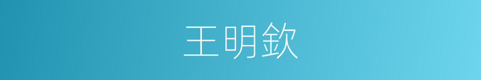 王明欽的同義詞
