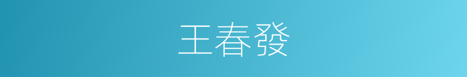 王春發的同義詞