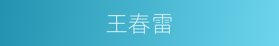 王春雷的同义词