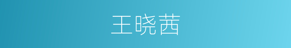 王晓茜的同义词