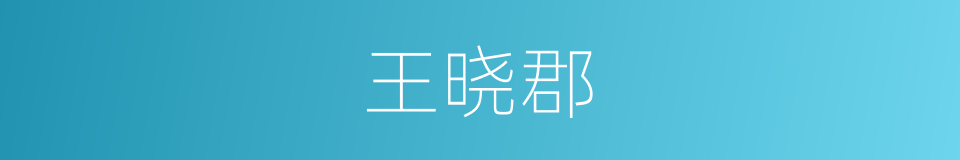 王晓郡的同义词
