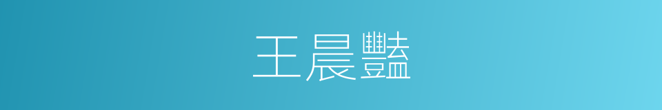 王晨豔的同義詞