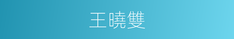 王曉雙的同義詞