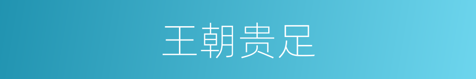王朝贵足的同义词
