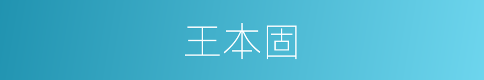 王本固的同义词