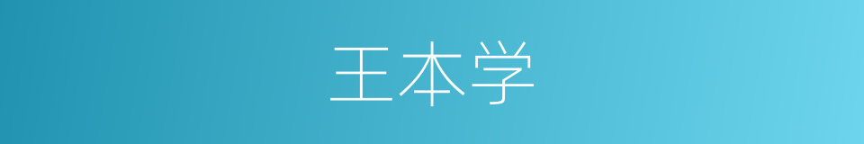 王本学的同义词