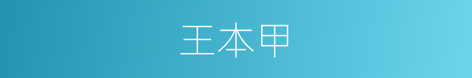 王本甲的同义词