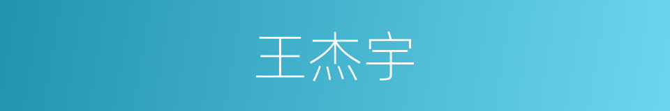 王杰宇的同义词