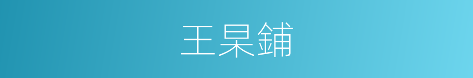 王杲鋪的同義詞