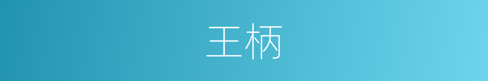 王柄的意思
