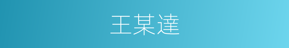 王某達的同義詞