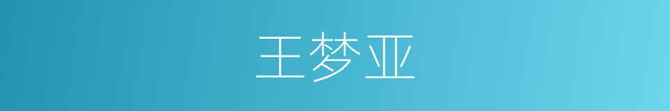 王梦亚的同义词