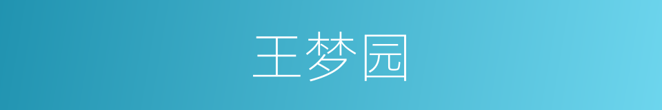 王梦园的同义词