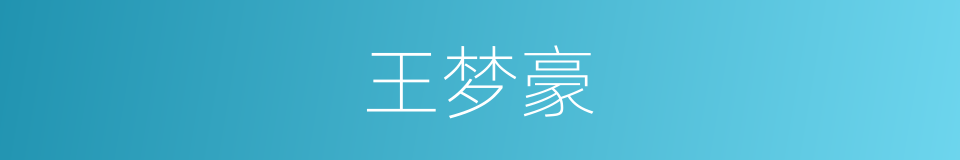 王梦豪的同义词