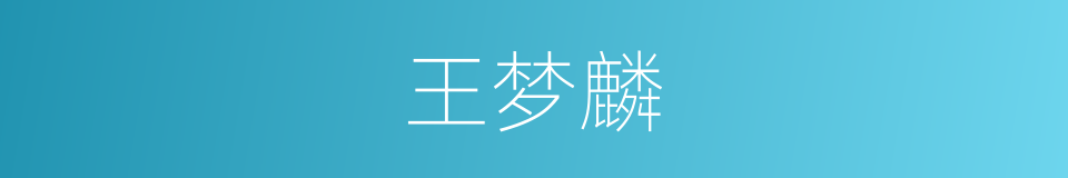 王梦麟的同义词