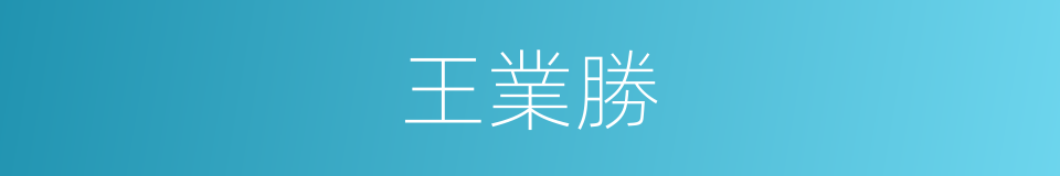 王業勝的同義詞