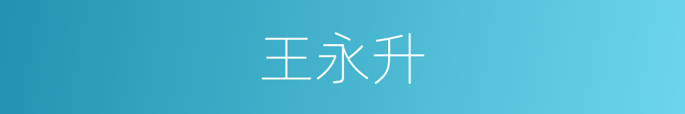 王永升的同义词