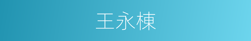 王永棟的意思