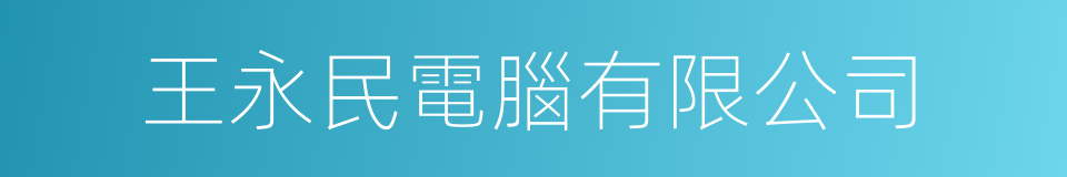 王永民電腦有限公司的意思