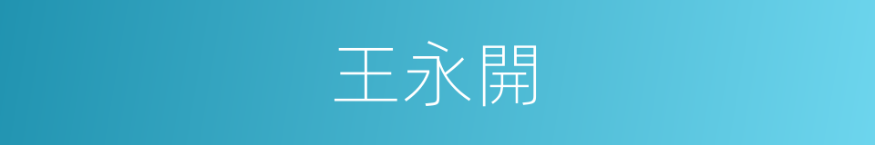 王永開的同義詞