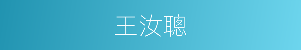 王汝聰的同義詞