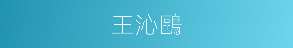 王沁鷗的同義詞