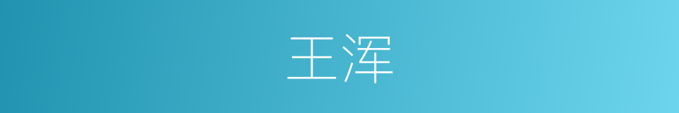 王浑的同义词