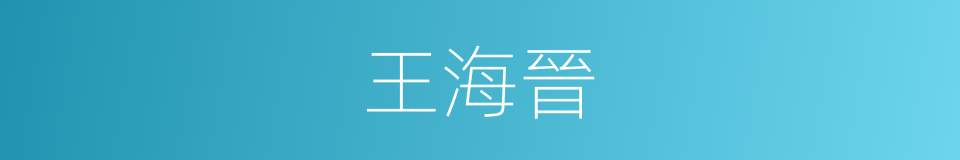 王海晉的同義詞