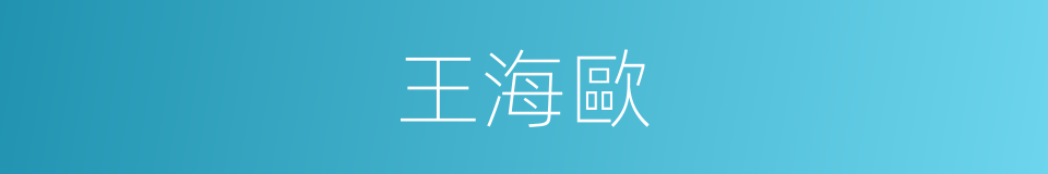 王海歐的同義詞