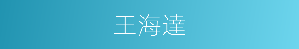 王海達的同義詞