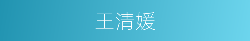 王清媛的同义词