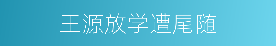 王源放学遭尾随的同义词