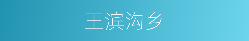 王滨沟乡的同义词