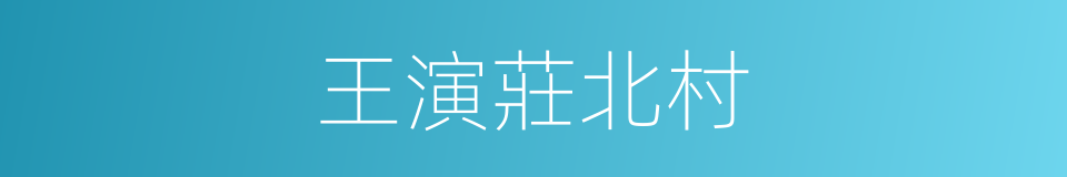 王演莊北村的同義詞